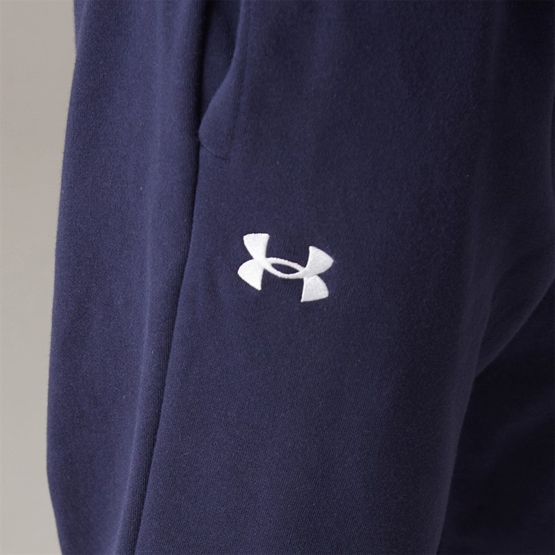 Mens UA Rival Fleece Joggers Midnight Navy/White - Image 3