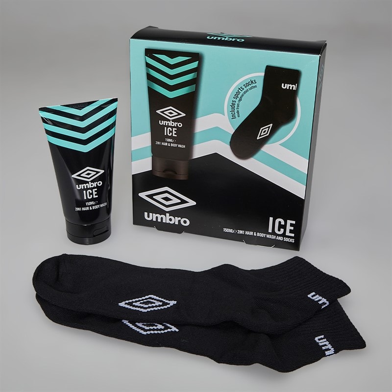 Mens Ice 150ml 2in1 Hair And Body Wash And Socks Duo Gift Set Multi - Image 1