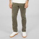 Mens Greensboro Regular Straight Cord Trousers Dusty Olive