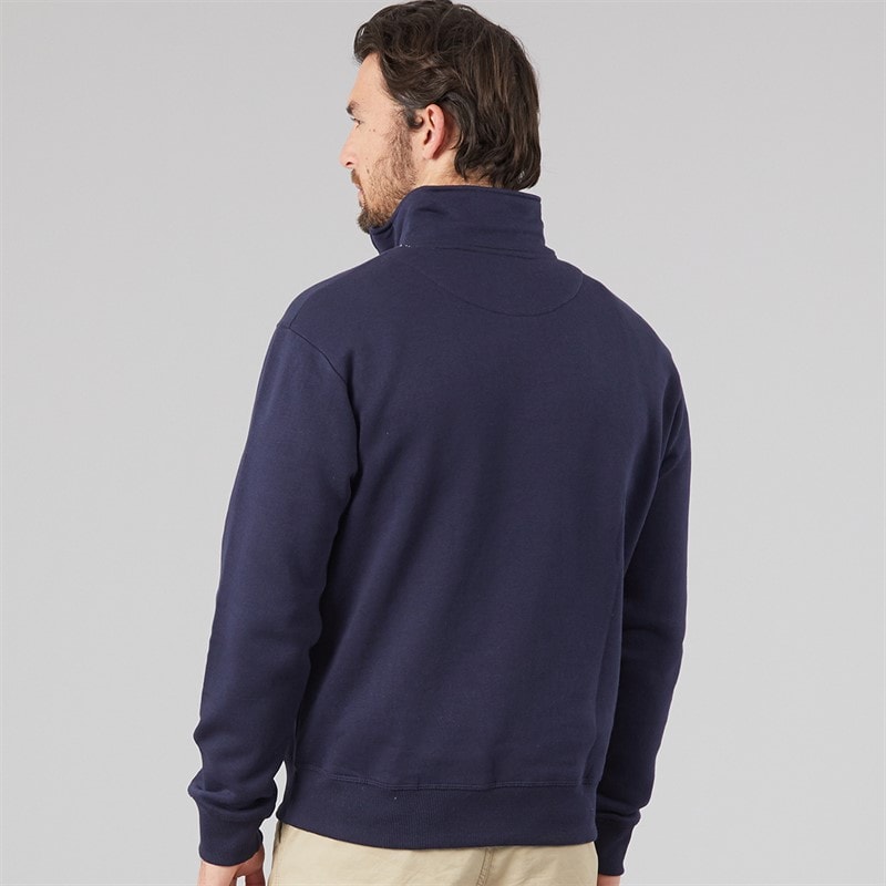 Mens Sargasso Funnel Neck Sweat Navy - Image 3