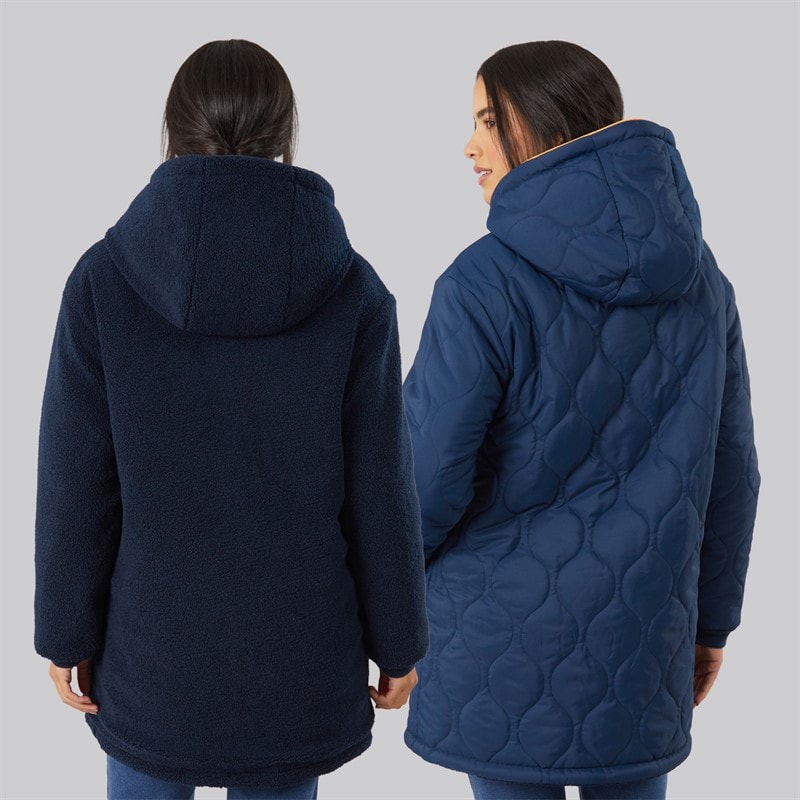 Womens Willow Reversible Parka Navy - Image 2