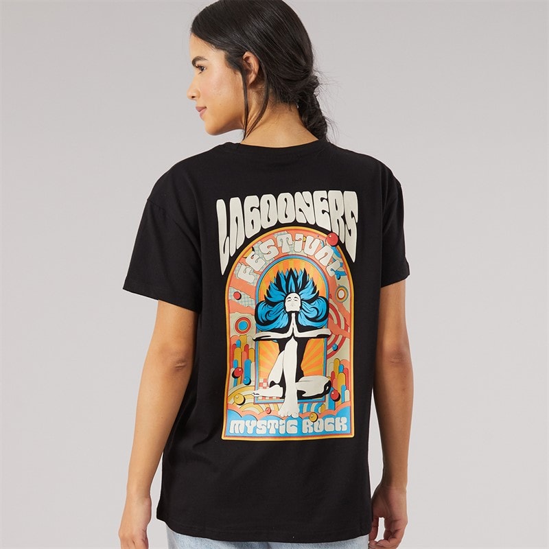 Womens Laurel Oversized T-Shirt Black - Image 3