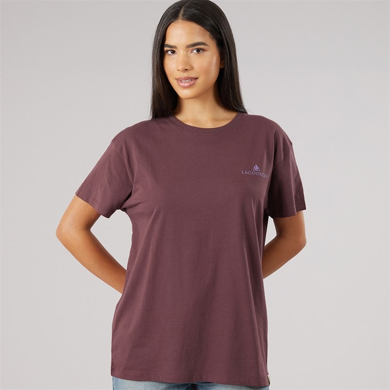 Womens Maple Oversized T-Shirt Brown - Image 2
