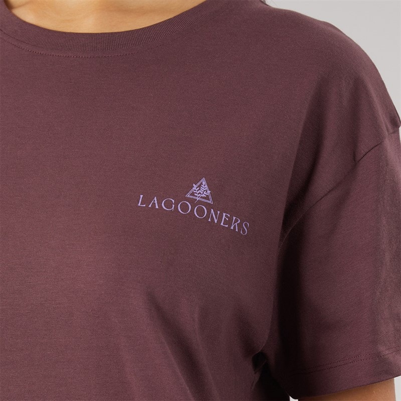 Womens Maple Oversized T-Shirt Brown - Image 3