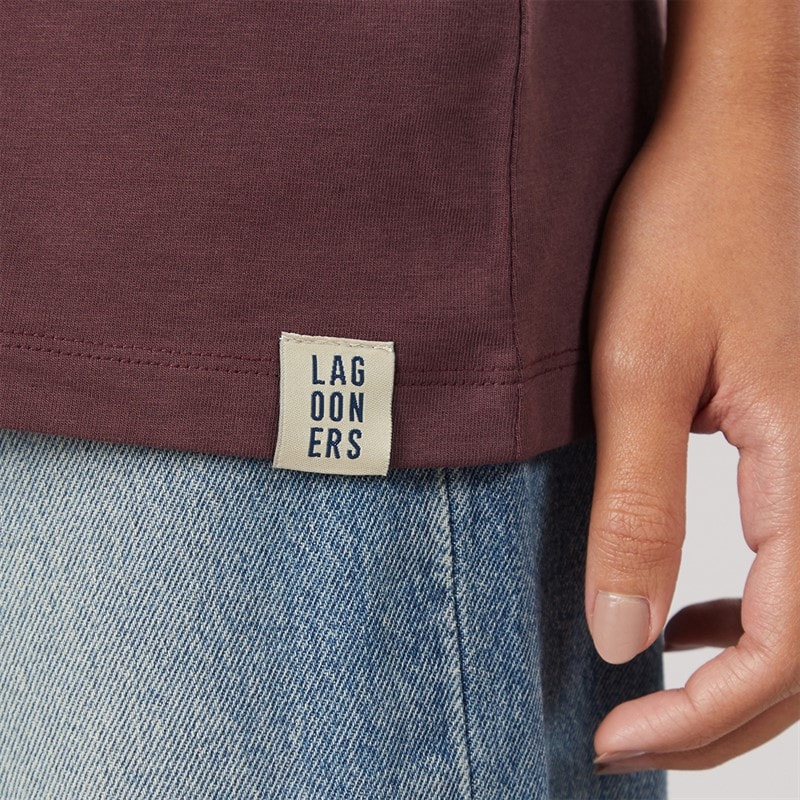 Womens Maple Oversized T-Shirt Brown - Image 5