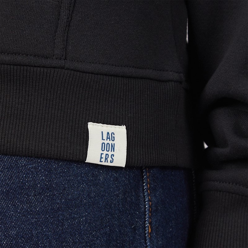 Womens Burlow 1/4 Zip Sweatshirt Black - Image 3