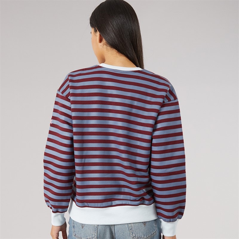 Womens Dewfall Stripe Sweatshirt Stone Blue - Image 2