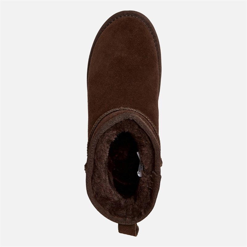 Womens Uma Cozy Mini Boots Chocolate Brown - Image 3