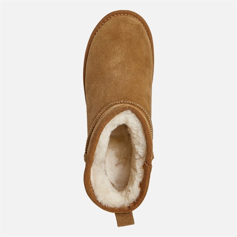 Womens Uma Cozy Mini Boots Chestnut Tan - Image 3