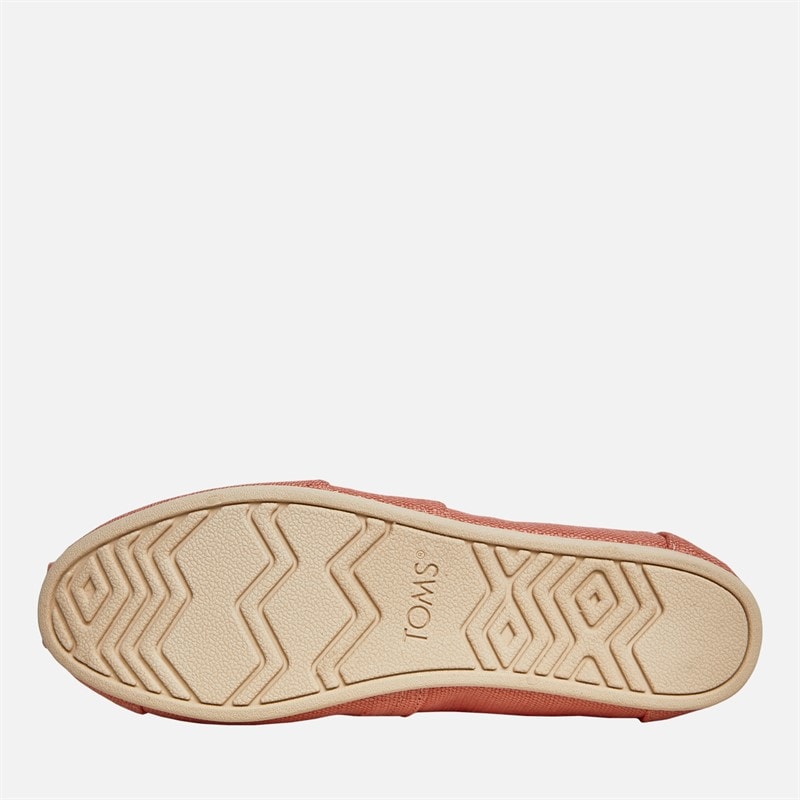 Womens Canvas Alpargata Espadrilles Peach Pink - Image 2