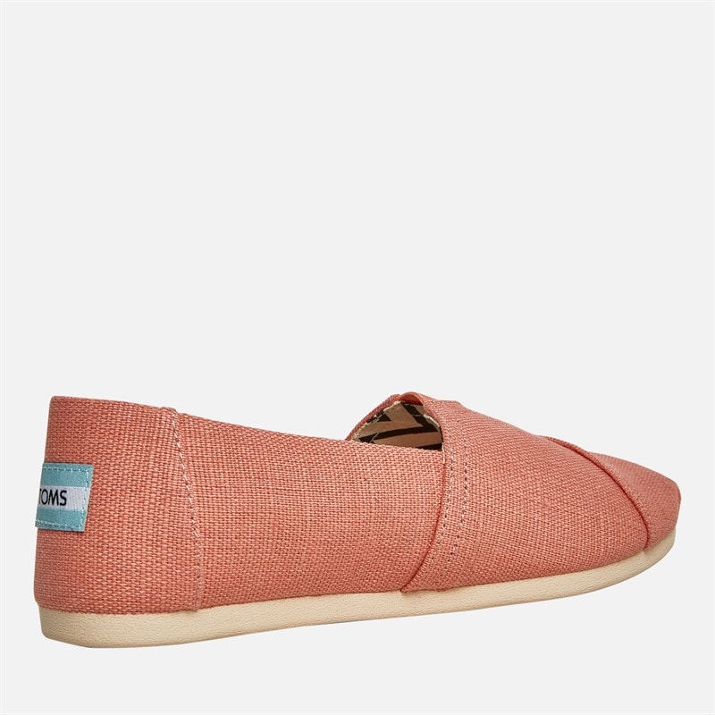 Womens Canvas Alpargata Espadrilles Peach Pink - Image 5