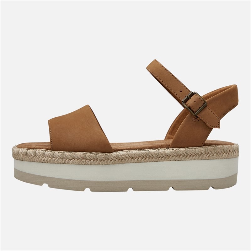 TOMS Womens Ronan Ankle Strap Sandals Tan