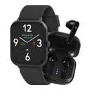 Womens Watch And Earbuds Set Black