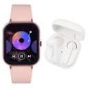 Womens Watch And Earbuds Set Pink