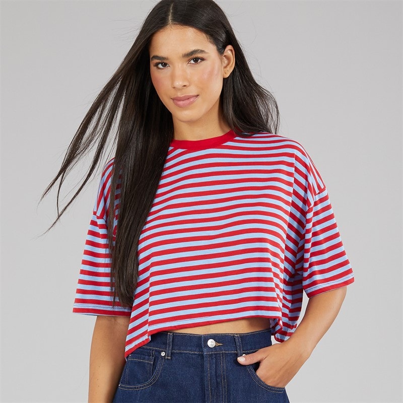 Womens Cropped T-Shirt Multi - Image 1