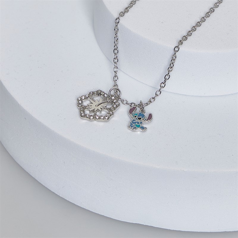 Girls Flower Charm Necklace Silver - Image 2