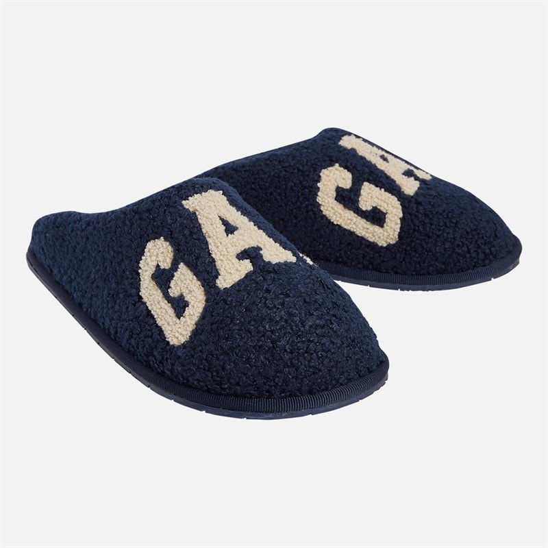 Mens Plano III Borg Slippers Elysian Blue - Image 1