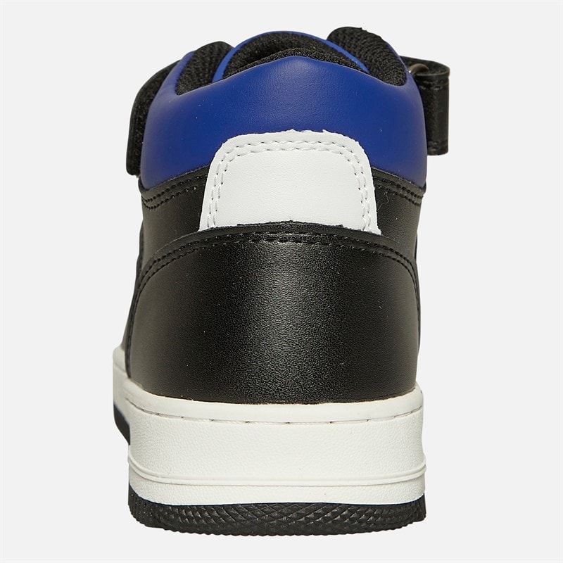 Boys Boston Mid Trainers Black/Blue - Image 3