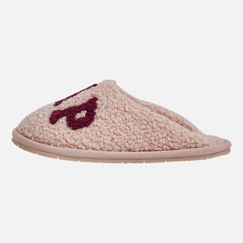 Boys Plano II Borg Slippers Powder Pink - Image 2