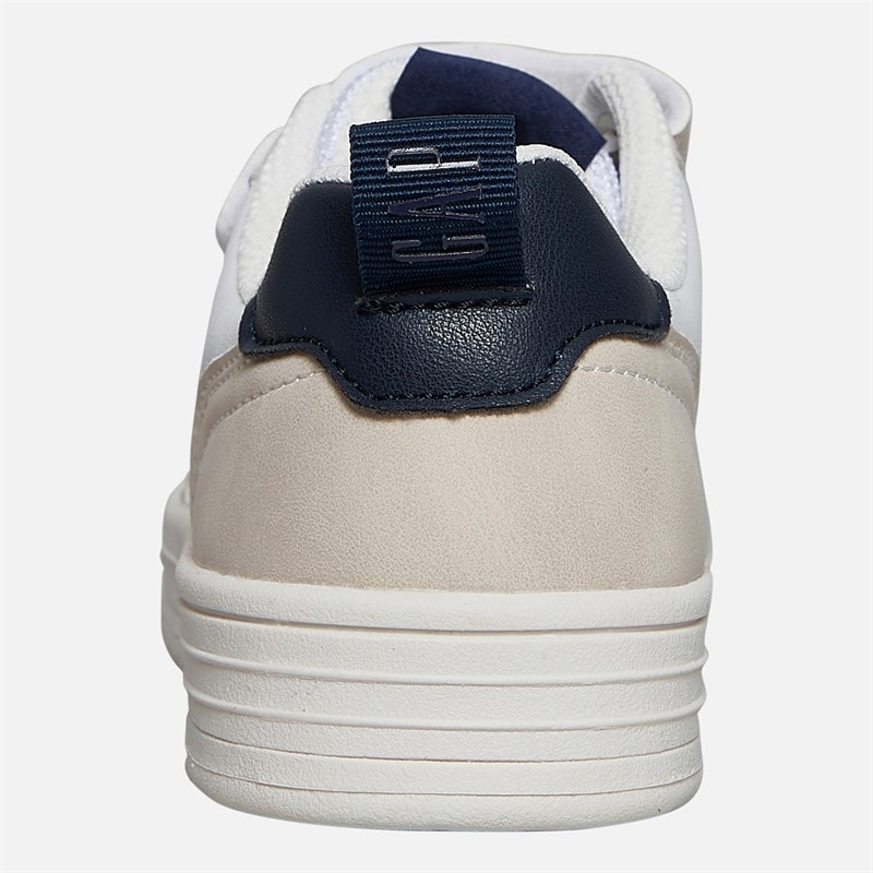 Kids Boston Velcro Trainers White - Image 3