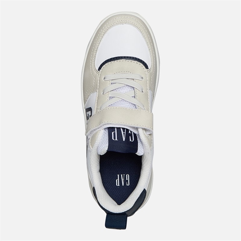 Kids Boston Velcro Trainers White - Image 4