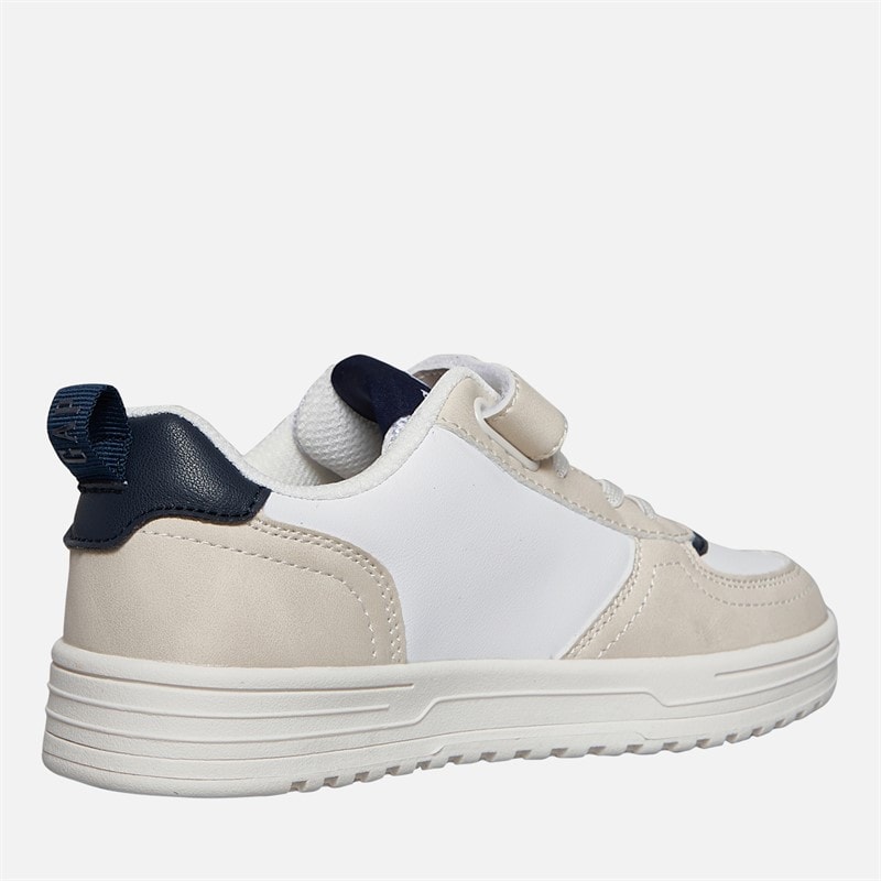 Kids Boston Velcro Trainers White - Image 5
