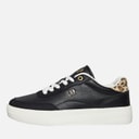 Womens Waco Trainers Black Leopard
