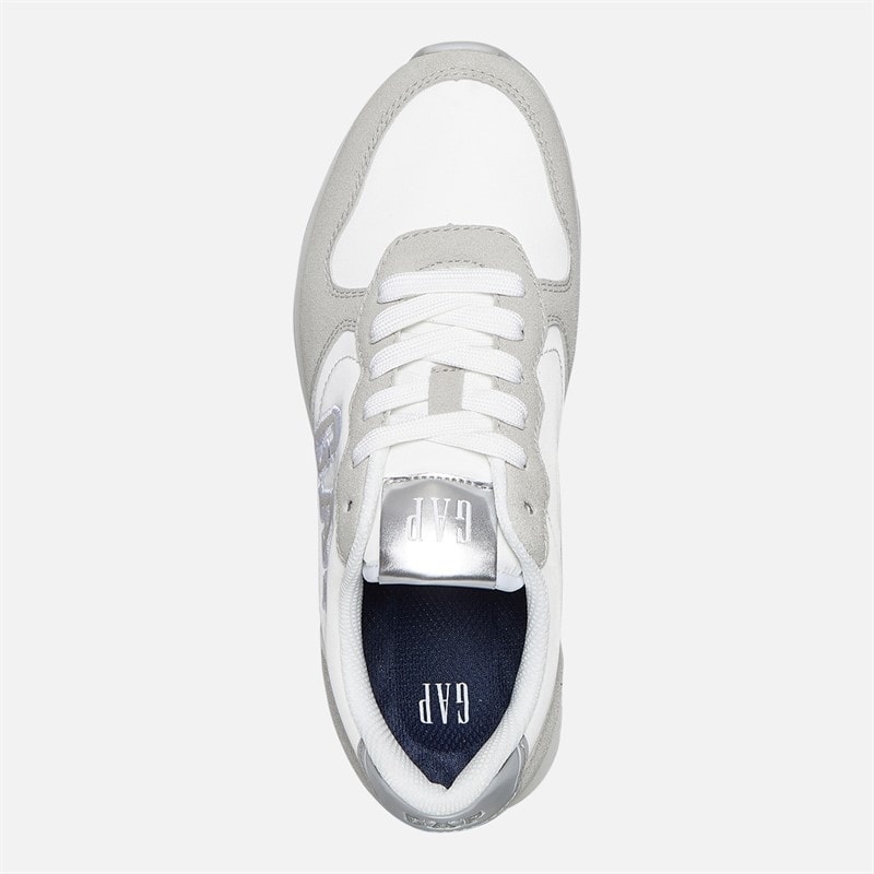 Womens Nashville Arch Logo Trainers White - Image 4