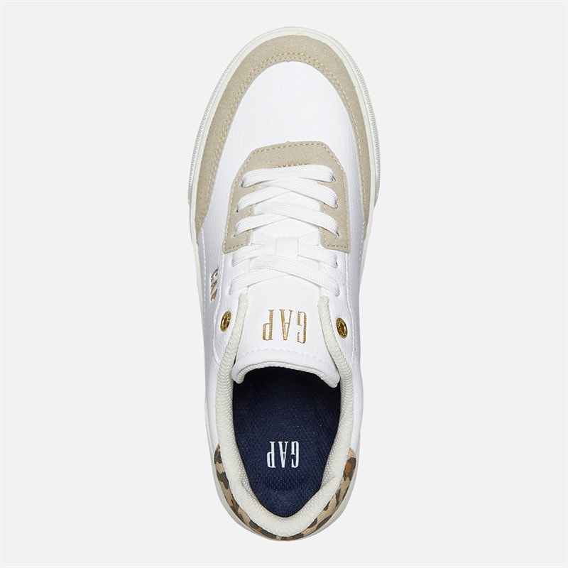 Womens Waco Trainers White Leopard - Image 4