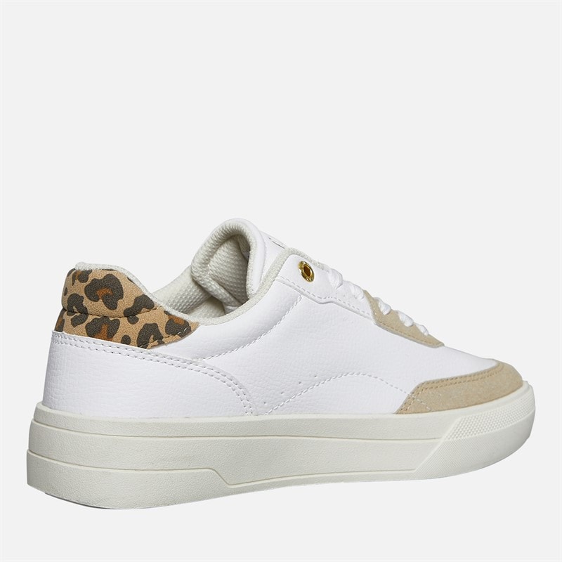Womens Waco Trainers White Leopard - Image 5