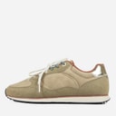 Womens Run Gold Flat Trainers Rock