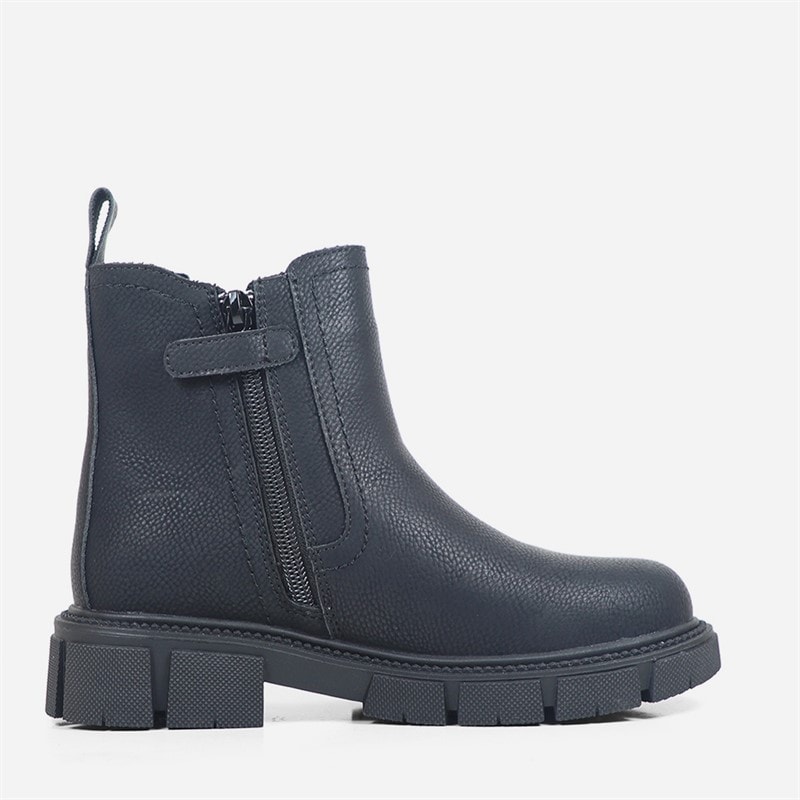Girls Layette Chelsea Boots Black Nubuck - Image 5