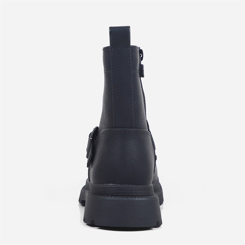Girls Danbury Buckle Boots Black Nubuck - Image 3