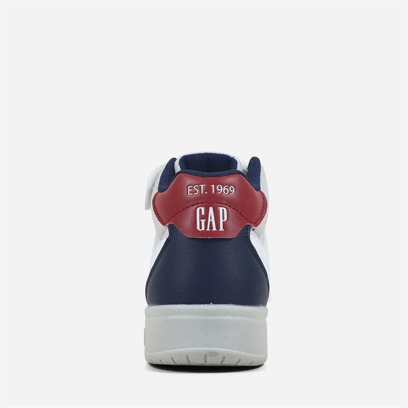 GAP Boys Chicago Mid Trainers White/Navy/Red - Image 3