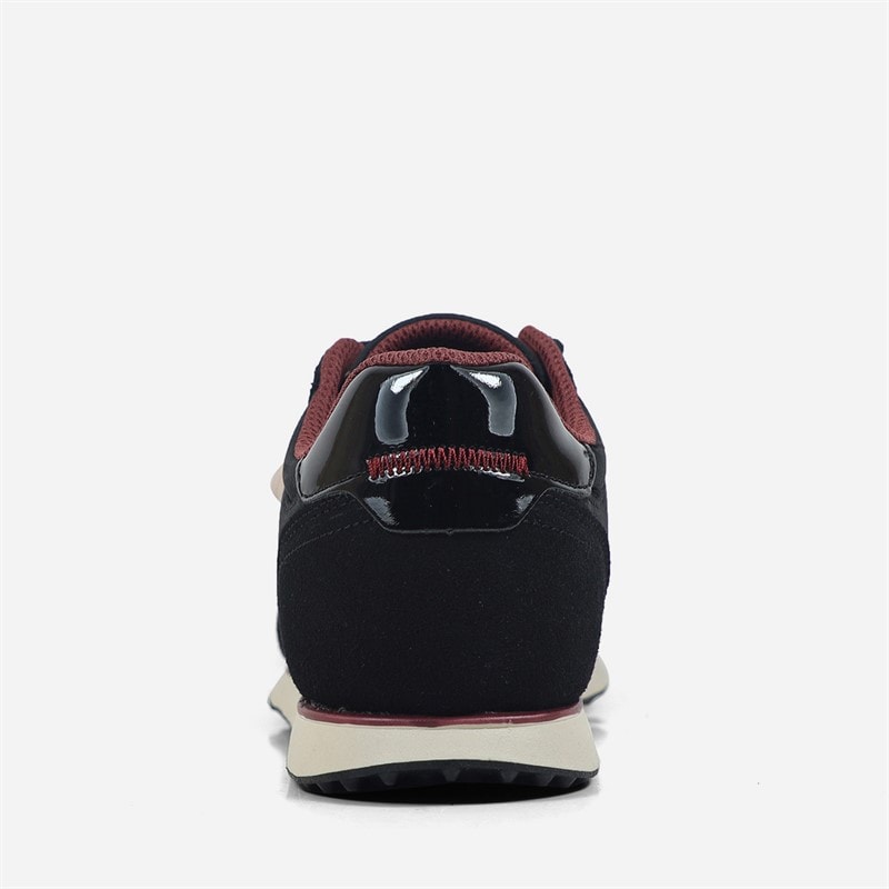 Womens Run Gold Flat Trainers Total Black - Image 3