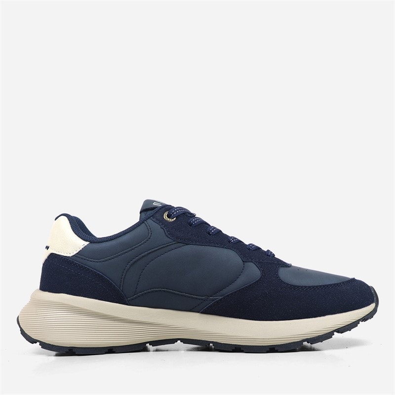 Mens Run Gold Trainers Navy - Image 5