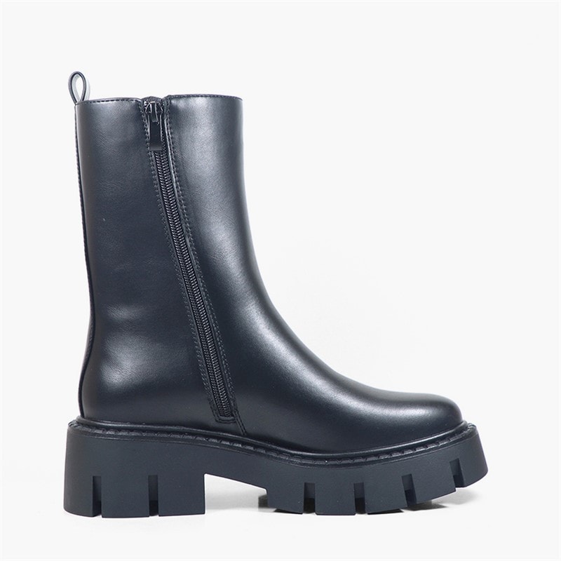 Womens Sophia High Chelsea Boots Black - Image 3