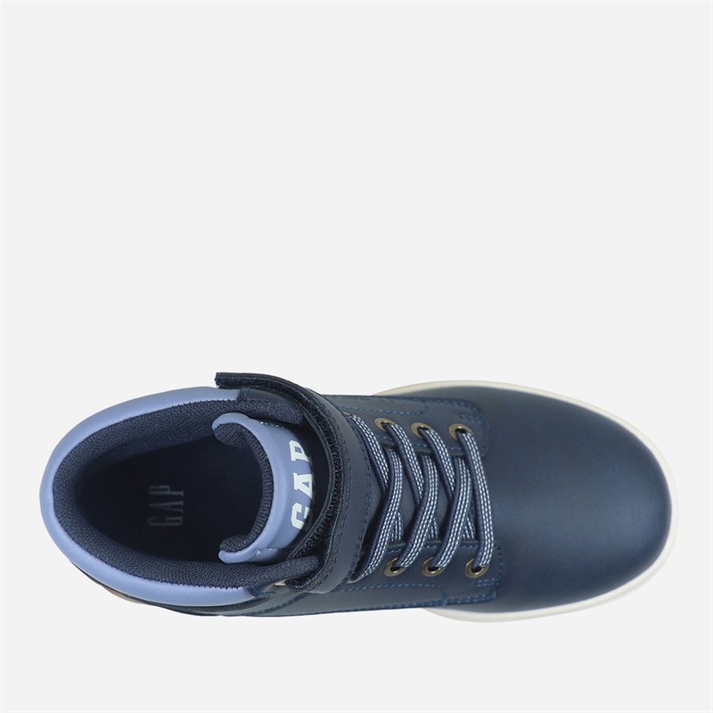 GAP Boys Travis Mid Trainers Navy/Blue/Red - Image 4