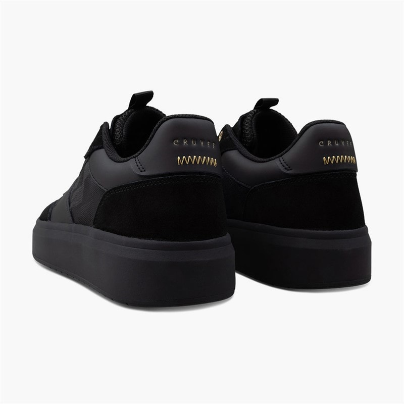Mens Terra Court Trainers Black/Gold - Image 3