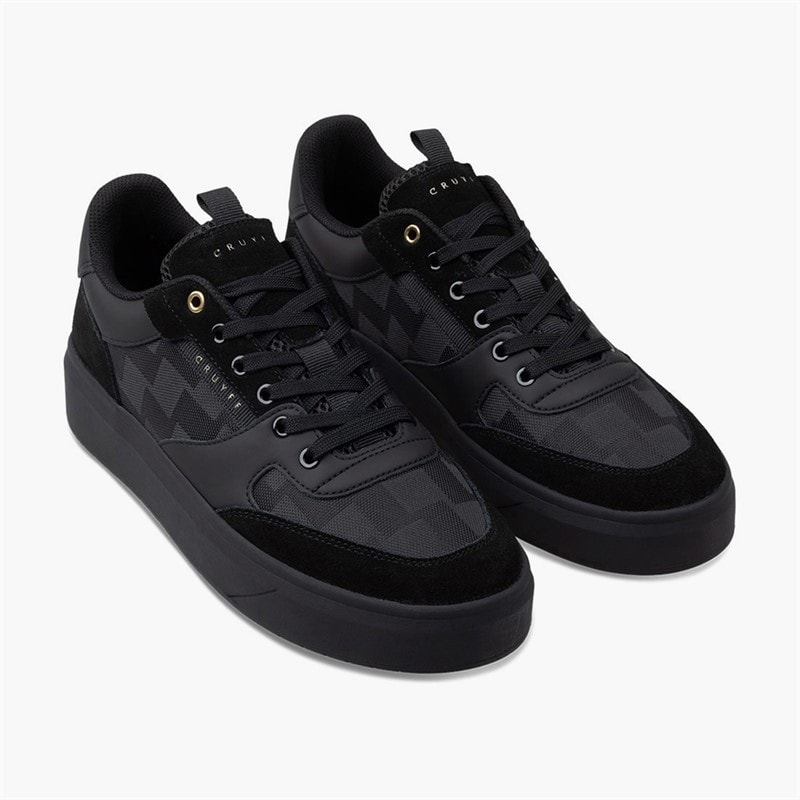 Mens Terra Court Trainers Black/Gold - Image 4