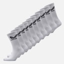 Ten Pack Cushioned Crew Socks White