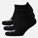 Three Pack No Show Socks Black