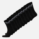 Ten Pack Cushioned Crew Socks Black
