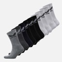 Ten Pack Cushioned Crew Socks White/Black/Grey/Navy