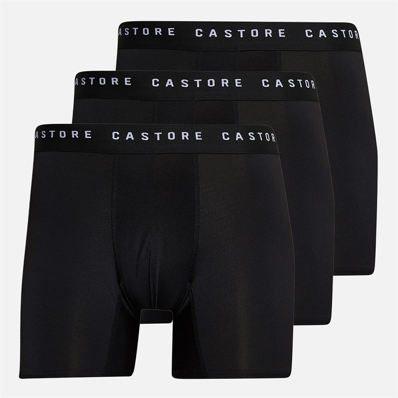 Castore Mens Jofra Three Pack Short Performance Boxers Black