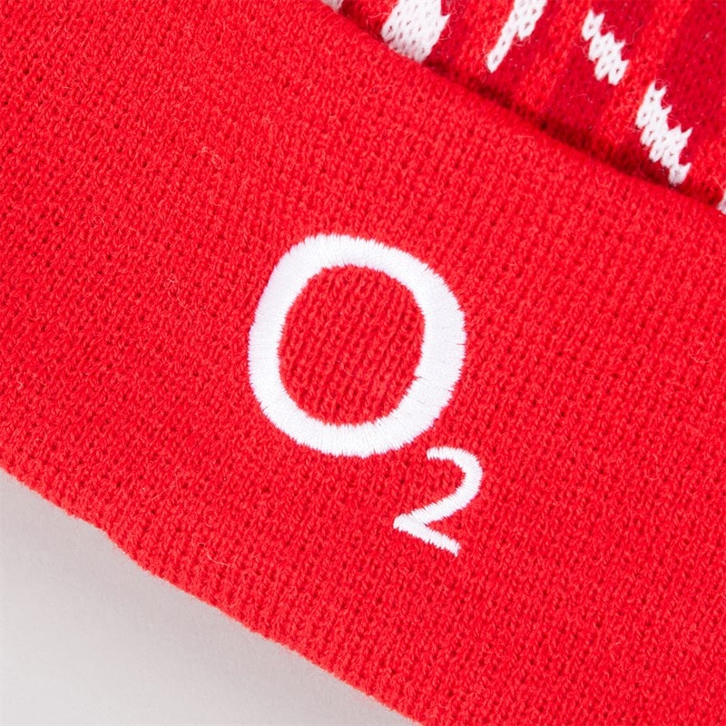 RFU England Rugby Bobble Hat Red - Image 4
