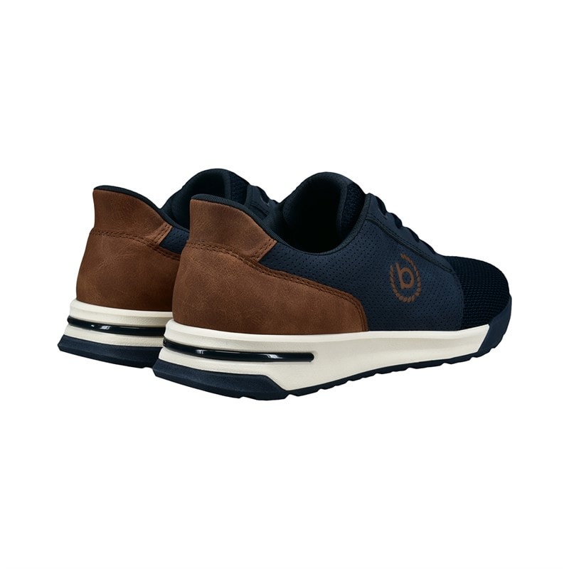 Mens Fineas Trainers Dark Blue/Cognac - Image 4