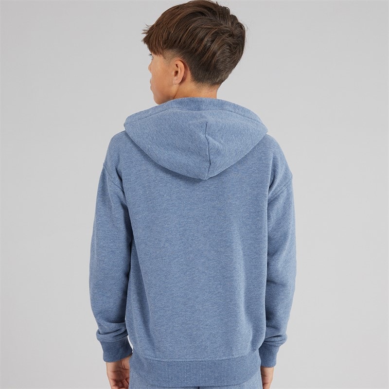 Abercrombie & Fitch Boys Essentials Full Zip Hoodie Vintage Indigo Heather - Image 2