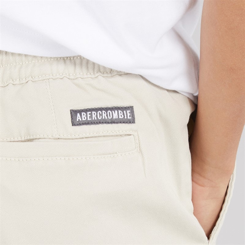 Abercrombie & Fitch Boys Cuffed Twill Trousers Pumice Stone - Image 3