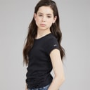 Girls Ruched Side Bow T-Shirt Anf Anthracite